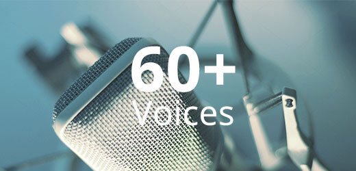 60+ voices